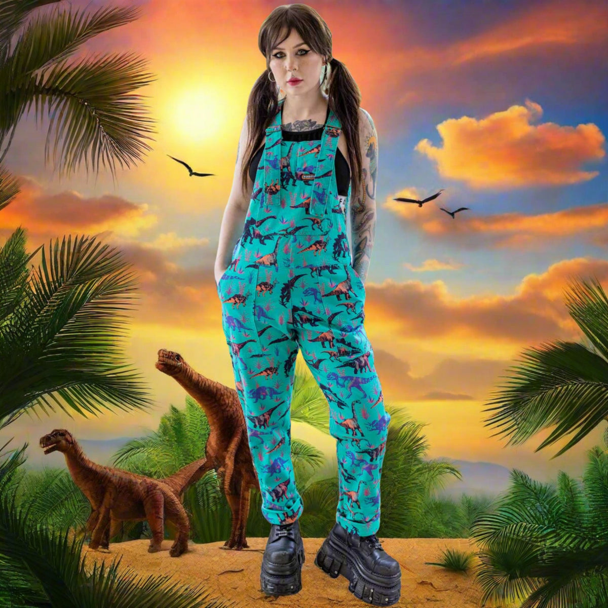 Dino overalls discount