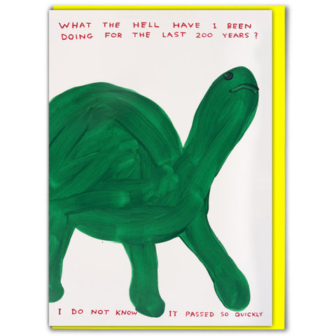 What the hell have I been doing for the last 200 years David Shrigley card