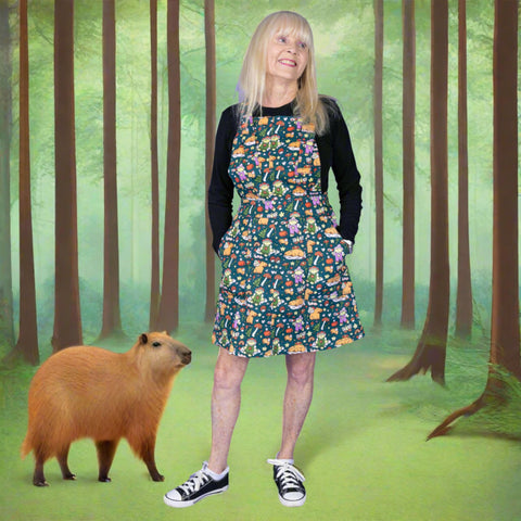Capybara fairies pinafore dress run and fly