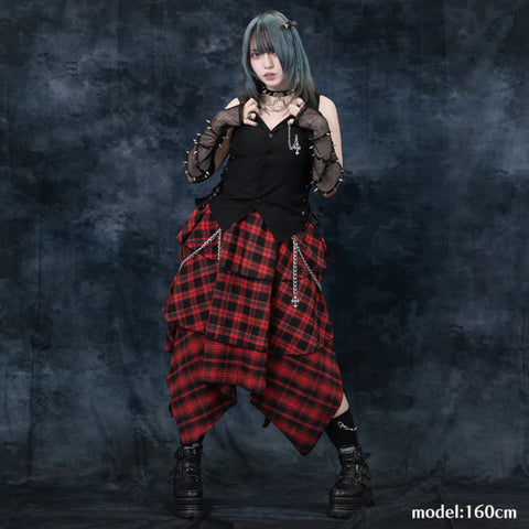 ACDC Rag Skirt - Japanese Import - Cross Chain (Tartan)