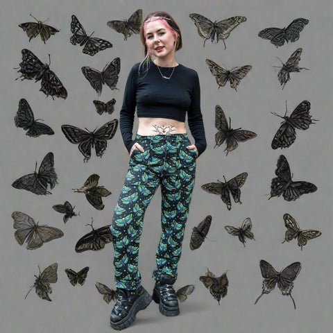 Death Head Moth Straight Leg Trousers