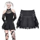 Black Pleated Mini-Skirt