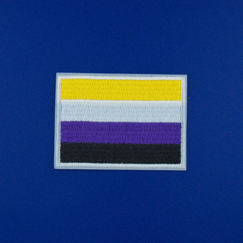 Nonbinary flag iron on patch