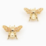 gold bee stud earrings