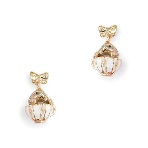 Bunny in a Tea-Cup Earrings