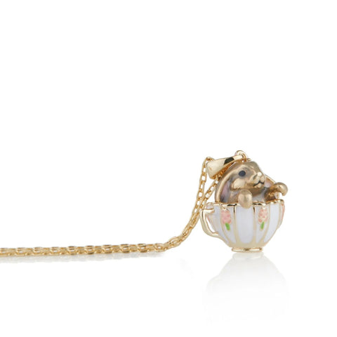 Bunny in a Tea-Cup Pendant