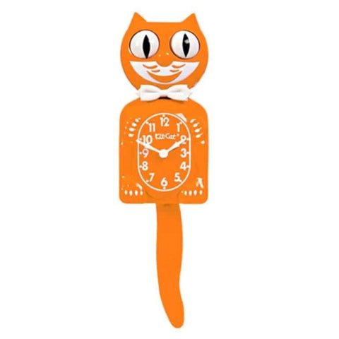 Cat Clock - Orange Bowtie