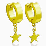 Earrings - Star Huggies - Black/Sil/Gold/Multi