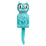 Cat Clock - Turquoise Pearls