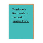 jurassic wedding card