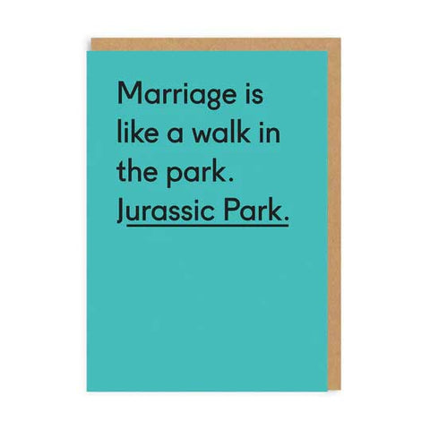 jurassic wedding card